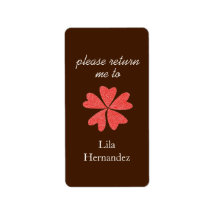 Ex-libris de chocolate e vermelho