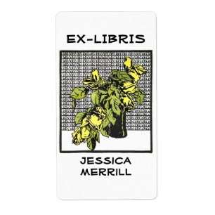 Etiqueta Ex-Libris do Livro Rosa Amarelo