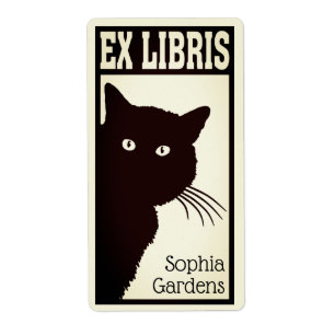 Etiqueta Ex Libris - Gato preto espumante (filtrado)