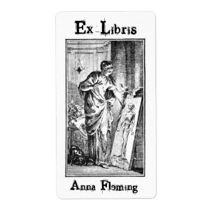 Etiqueta Ex-Libris Painting Lady