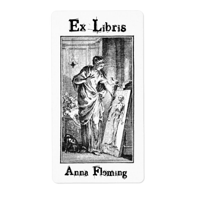 Etiqueta Ex-Libris Painting Lady (Frente)