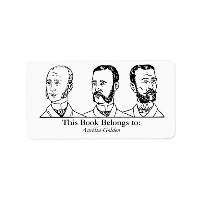 Etiqueta Ex-Libris - Três Homem v4 (Frente)