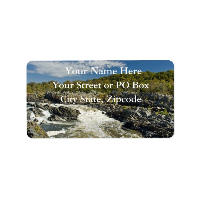 Etiqueta Excelente Falls Virginia (Frente)