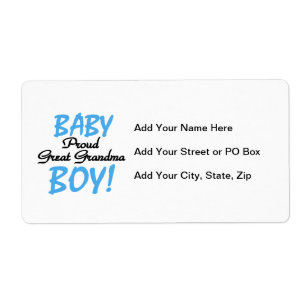 Etiqueta Excelente Orgulhoso Vovó Bebê Oferece Presentes