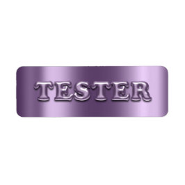 Etiqueta Experimente-me Violet Purple 3D Tester Contaners