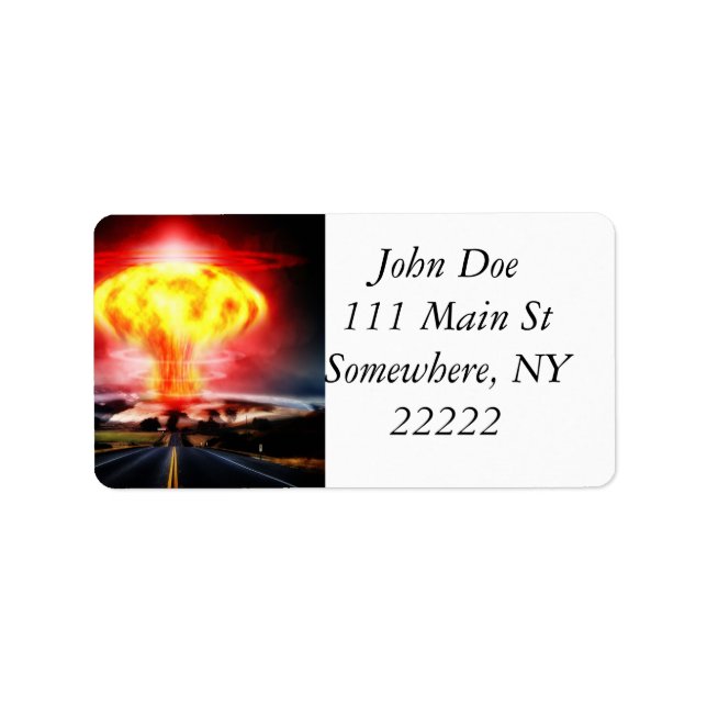 Etiqueta Explosão nuclear (Frente)