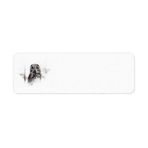 Etiqueta Exposição Dupla de Coruja Barred