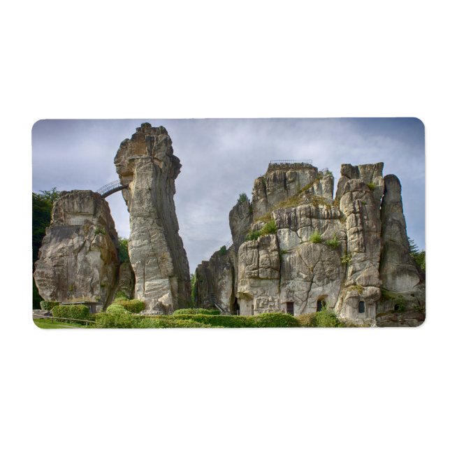 Etiqueta Externsteine Teutoburg Forest Alemanha (Frente)