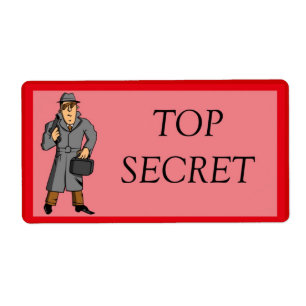 Etiqueta Extremamente secreto com espião