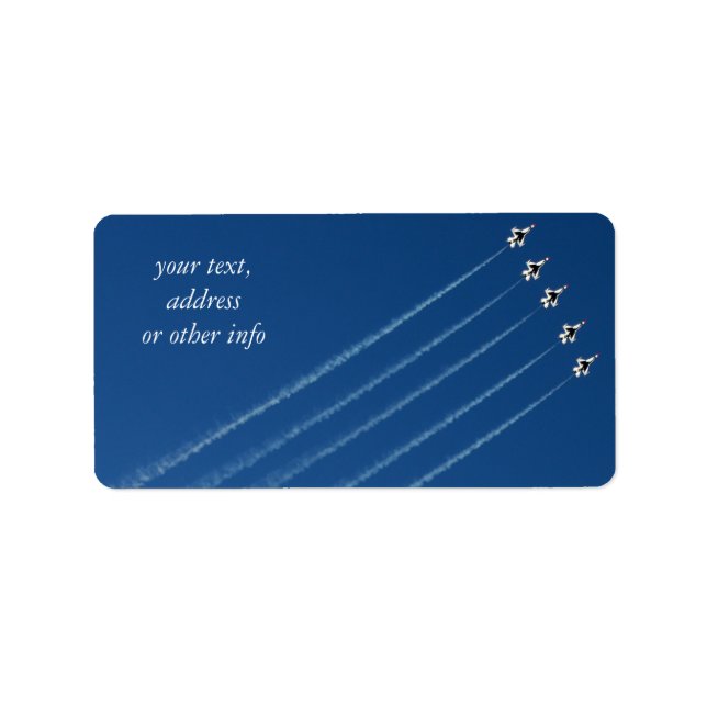 Etiqueta F-16 Thunderbird Cinco Formações (Frente)