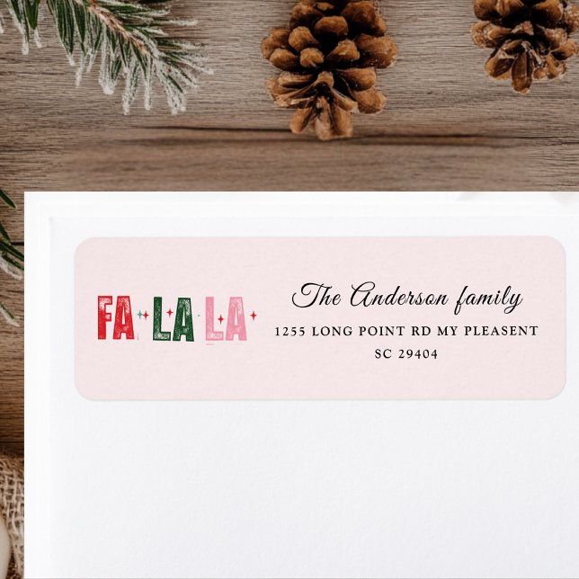 Etiqueta Fa La Personalised Family Christmas (Criador carregado)