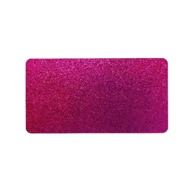 Etiqueta Faaux Hot Pink Glitter Background Sparkle (Frente)