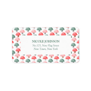 Etiqueta Fada, Primeiro Aniversário, Cogumelo Colorido