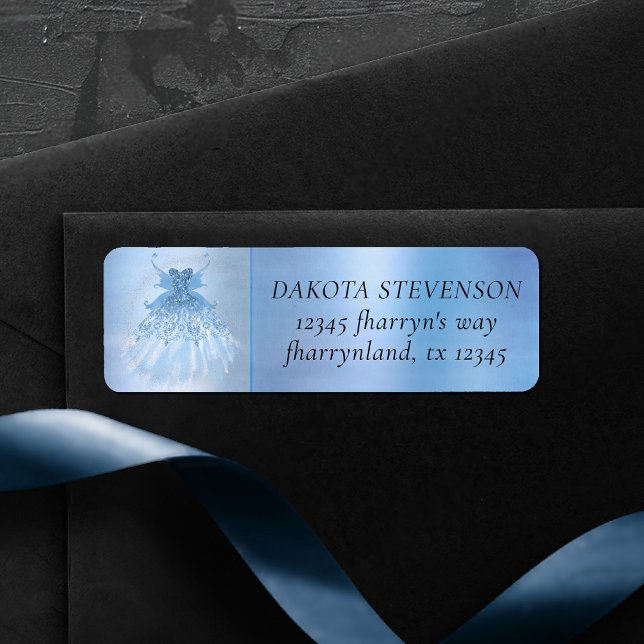Etiqueta Fada Wing Ice Gown | Endereço de Frost Blue Sheen (Criador carregado)