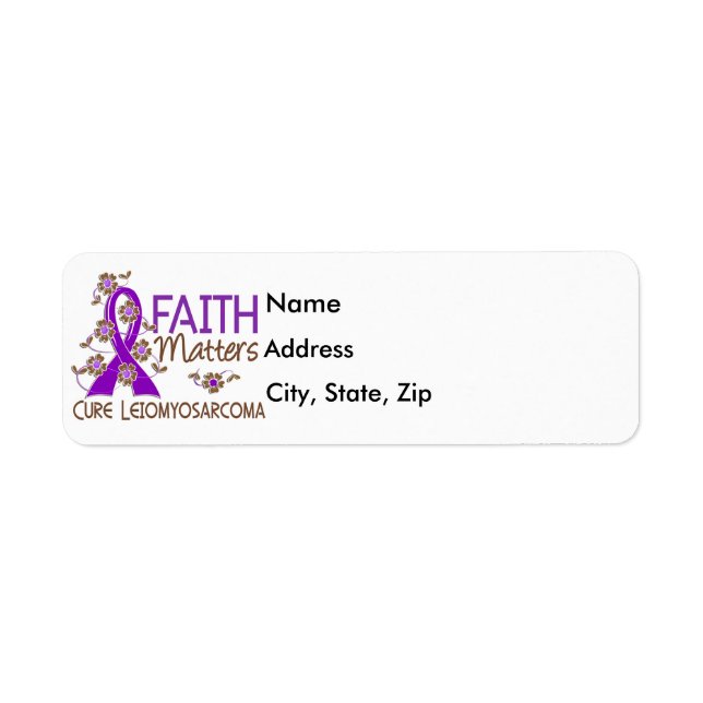 Etiqueta Faith Importa 3 Leiomiosarcoma (Frente)