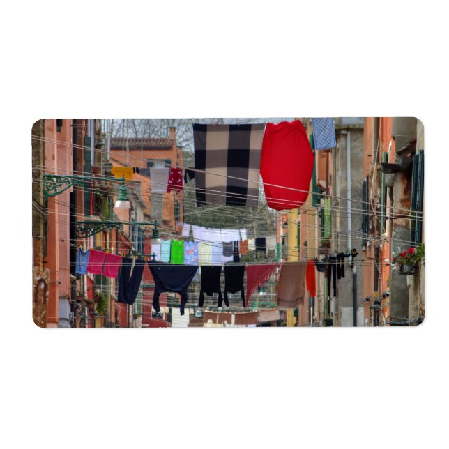 Etiqueta Faixas De Fechamento Em Veneza Itália (Frente)