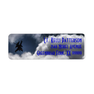 Etiqueta Falcão F-16 na linha do céu nebuloso 3