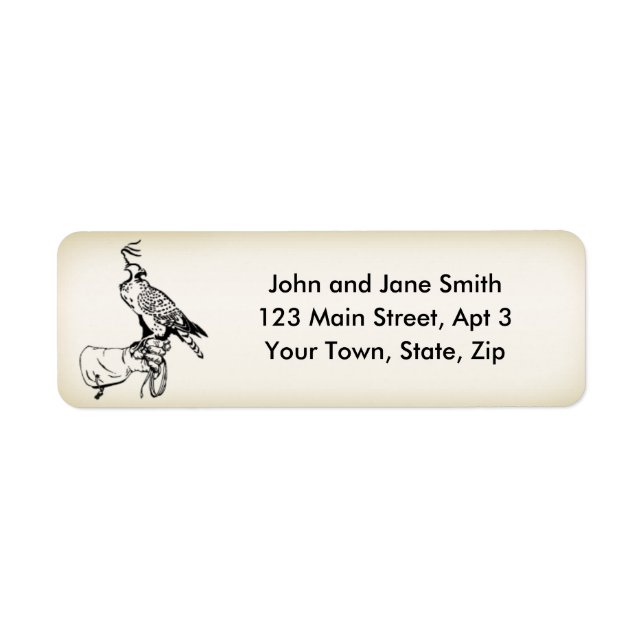 Etiqueta Falcão no rótulo de endereço 2 (Frente)