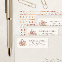 Etiqueta Fall Autumn Floral Wildflower Address