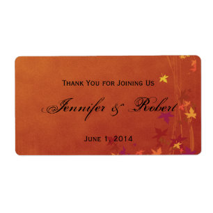 Etiqueta Fall Brezes Rótulo da Garrafa de Água