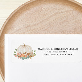 Etiqueta Fall Pumpkin Return Endereço