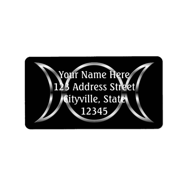 Etiqueta Falln Pagan Triple Goddese Symbol (Frente)