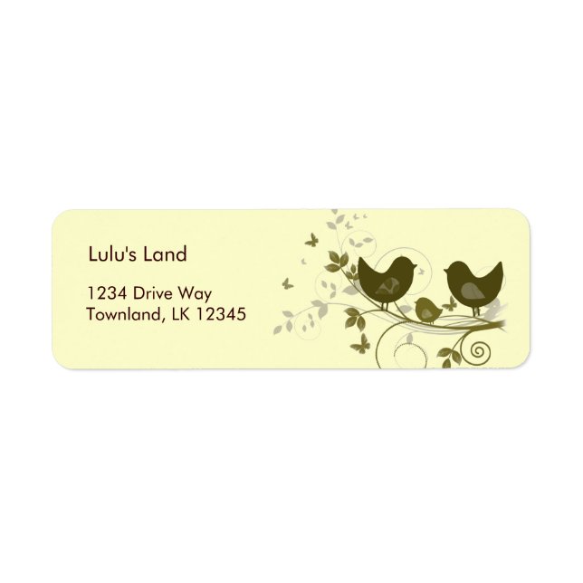 Etiqueta Família de aves (Frente)