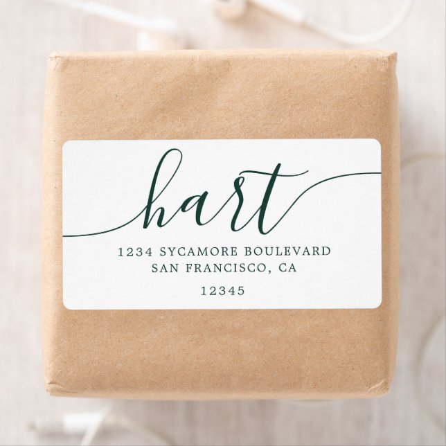 Etiqueta Família de Endereços em Rotulo Escuro Elegante (Insitu)