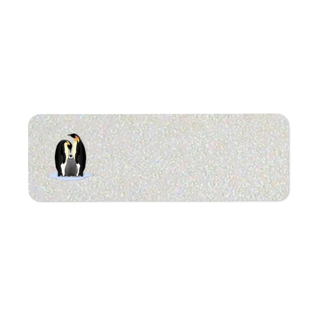 Etiqueta família de pinguins (Frente)