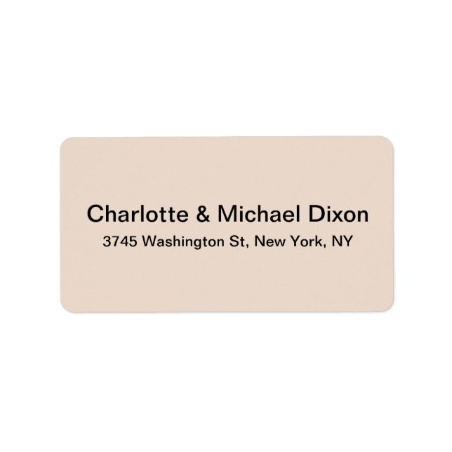 Etiqueta Família Elegante Na moda Clássica Simples (Frente)