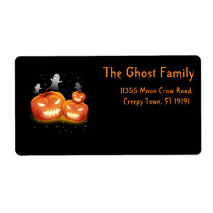 Etiqueta Fantasmas Personalizados do Halloween Pumpkin