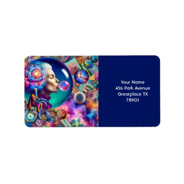 Etiqueta Fantasy - Abstrato Lady Collage (Frente)