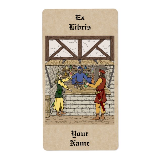 Etiqueta Fantasy Apothecary Compra Bookplate (Frente)