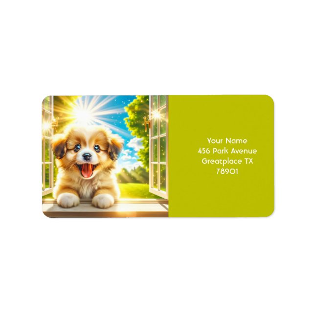 Etiqueta Fantasy - Cachorro-Sol-Bebê (Frente)