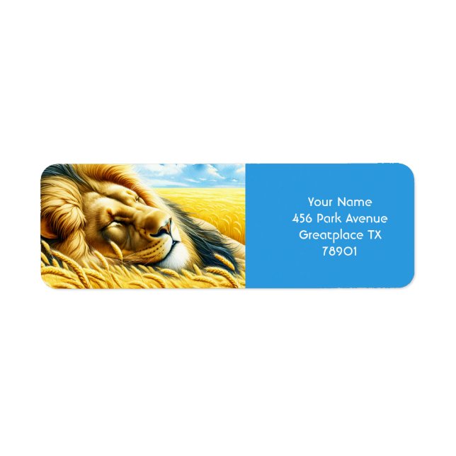 Etiqueta Fantasy Cujo Trigo Dorme Lion (Frente)