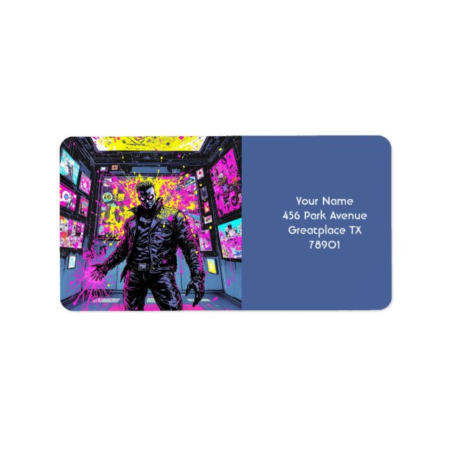 Etiqueta Fantasy Cute Glitch Em Galeria (Frente)