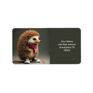 Etiqueta Fantasy Cute Hedgehog Sharp Agulhas