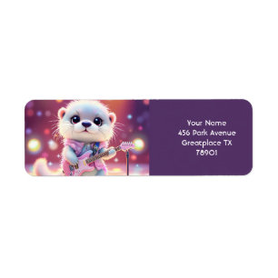 Etiqueta Fantasy Cute Otter Pop Star