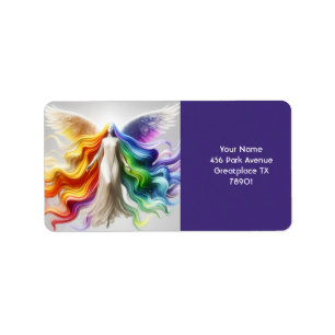 Etiqueta Fantasy Cute Pride Rainbow Angel