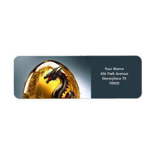 Etiqueta Fantasy Cute Vivid Dragon Glass Egg