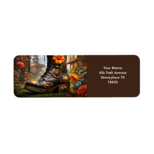 Etiqueta Fantasy Cute Vivid Steampunk Boot House