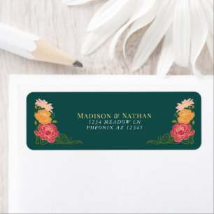 Etiqueta Fantasy Encantado Casamento Floral Garden