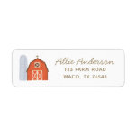Etiqueta Farm Birthday Party Return Address Label<br><div class="desc">Add a finishing touch to your little one's birthday party invitation or thank you card mailings with these farm themed return address labels!</div>