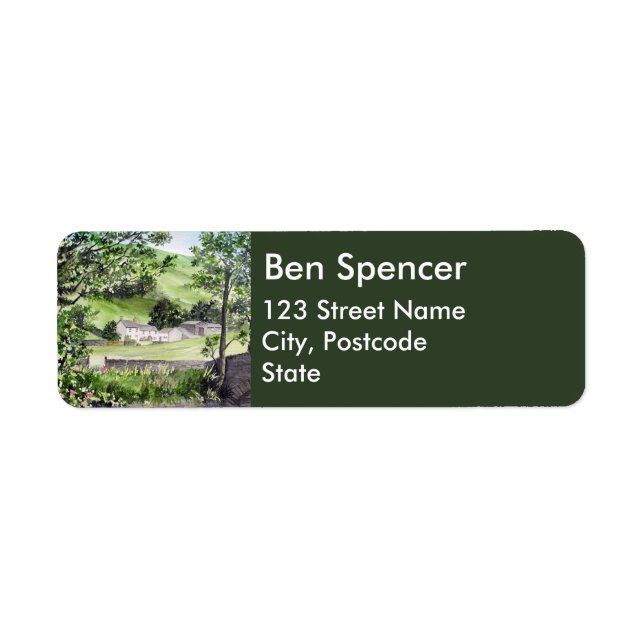 Etiqueta Farmhouse perto do Casamento de Pintura em Sede (Frente)