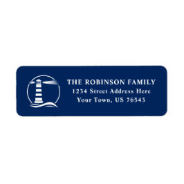 Etiqueta Farol Náutico Ondas Oceânicas Ondas Marinho Endere