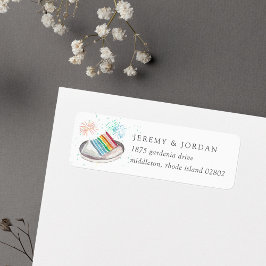 Etiqueta Fatia de Casais Personalizados do Amor Endereço de