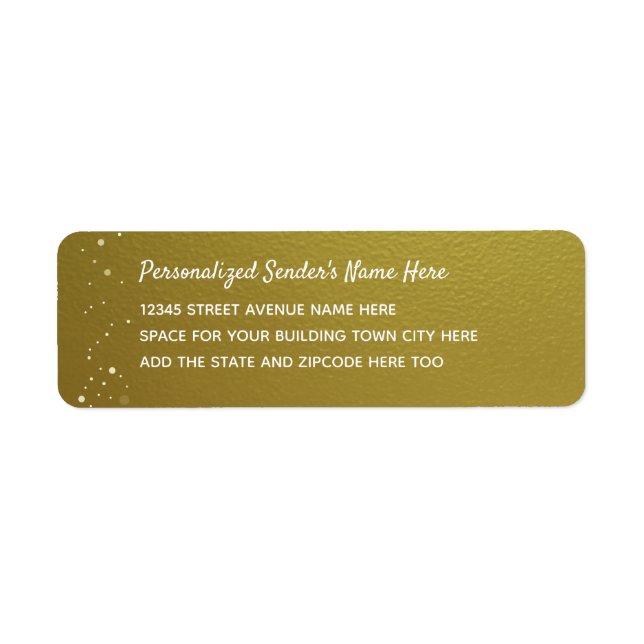 Etiqueta Faux de Endereço de Retorno Personalizado (Frente)