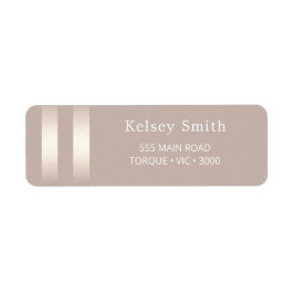 Etiqueta Faux Gold Foil Stripe Elegante