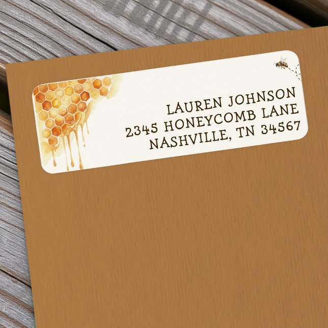 Etiqueta Favo de Mel Abelha Água Melífera Besouro Bumblebee (Criador carregado)