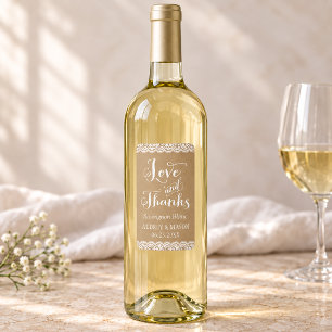 Etiqueta Favor de casamento de vinho de renda Kraft rústico